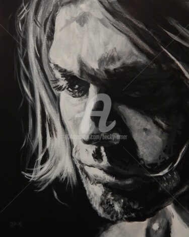 Kurt, black & white, close up